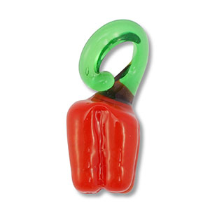 Pendenti di vetro peperone rosso-verde