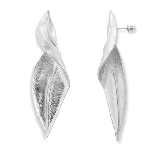 Orecchini alla moda foglia argento