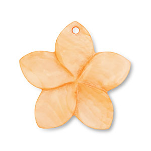 Ciondolo di conchiglia fiore arancione