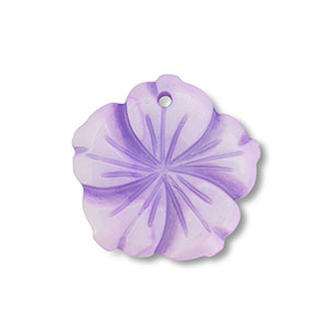 Ciondolo di conchiglia fiore viola