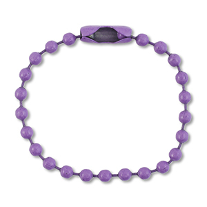 Componenti colorati anello catena a palline con chiusura viola