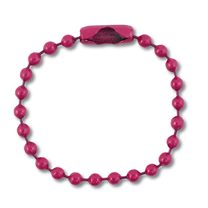 Componenti colorati anello catena a palline con chiusura viola magenta
