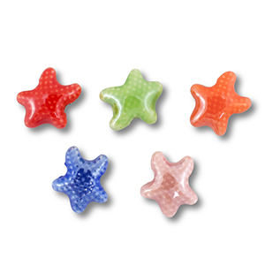 Perline di ceramica stella marina multicolore