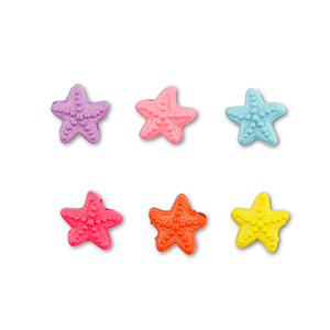 Perline di metallo smalto stella marina multicolore