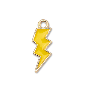 Ciondoli di metallo smalto fulmine oro-giallo