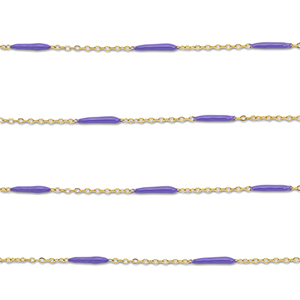 Componenti in acciaio inossidabile catena con barretta oro-viola