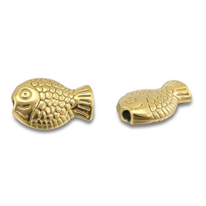 Perline in acciaio inossidabile pesce oro