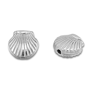 Perline in acciaio inossidabile conchiglia argento