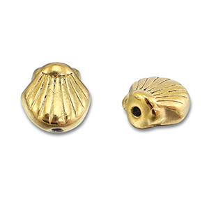 Perline in acciaio inossidabile conchiglia oro
