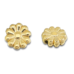 Perline in acciaio inossidabile fiore oro