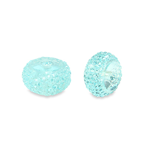 Perline in resina rondella 10mm blu chiaro