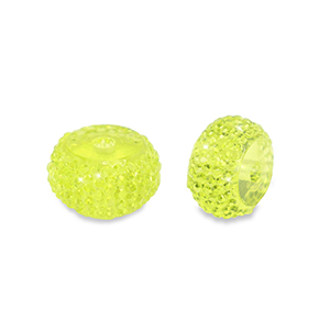 Perline in resina rondella 10mm verde chiaro