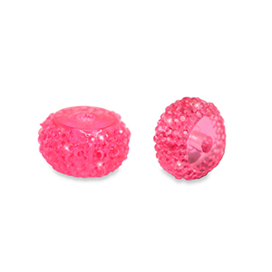 Perline in resina rondella 10mm rosa