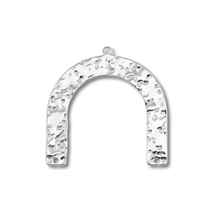 Ciondoli / distanziatore in acciaio inossidabile arco argento