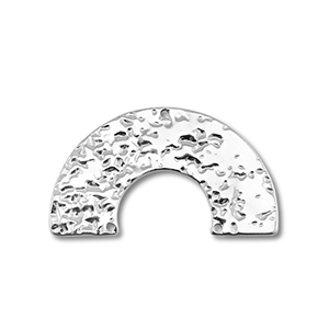 Ciondoli / distanziatore in acciaio inossidabile arco argento