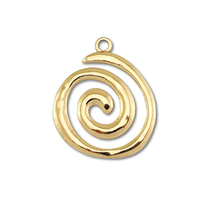 Ciondoli in acciaio inossidabile spirale oro