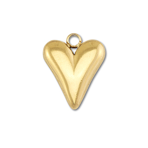 Ciondoli in acciaio inossidabile cuore oro