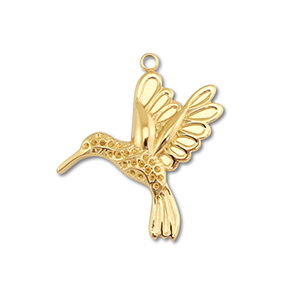Ciondoli in acciaio inossidabile colibr&igrave; oro