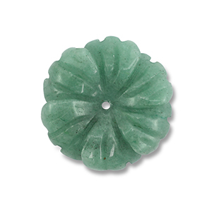 Perline in pietra naturale Avventurina Quarzo fiore verde giada