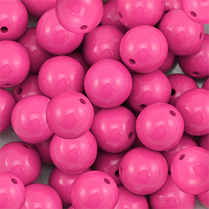 DQ Perline in acrilico 14 mm rosa magenta