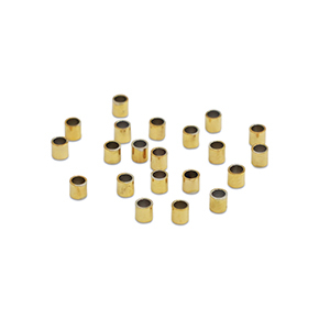 Perline in acciaio inossidabile schiaccini tubo 2mm oro