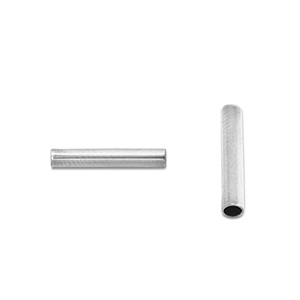 Perline in acciaio inossidabile tubo 5mm argento