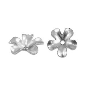 Componenti in acciaio inossidabile tappi per perline fiore argento