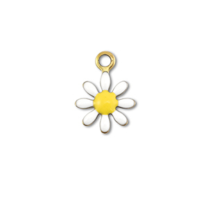Ciondoli in acciaio inossidabile fiore oro-bianco-giallo