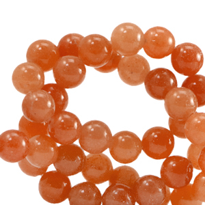 Perline in pietra naturale Agata e Corniola 6mm arancio opale