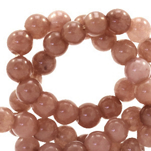 Perline in pietra naturale 4mm talpa marrone