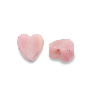 Perline in pietra naturale Quarzo Rosa cuore rosa pesca