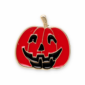 Pins zucca rosso-oro