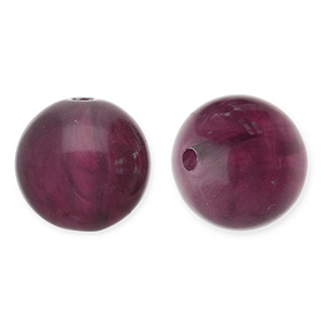 Perline in acrilico 12mm tonda melanzana 