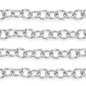 Componenti in alluminio catena a rol&ograve; anchor argento