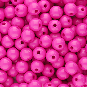 Perline in acrilico 6 mm lucido rosa magenta