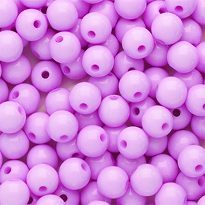 Perline in acrilico 6 mm lucido rosa lilla
