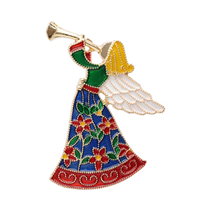 Broches angelo oro-multicolore