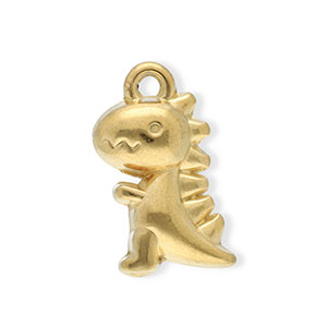 Ciondoli in acciaio inossidabile dinosauro oro