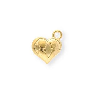 Ciondoli in acciaio inossidabile cuore con silhouette oro