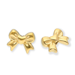 Perline in acciaio inossidabile fiocco oro