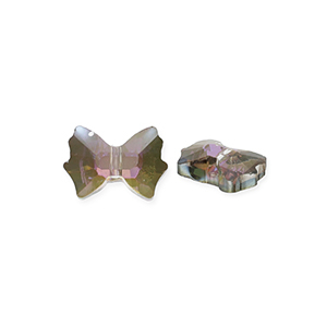 Perline sfaccettate fashion fiocco argento-rivestimento AB