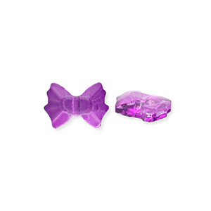 Perline sfaccettate fashion fiocco viola