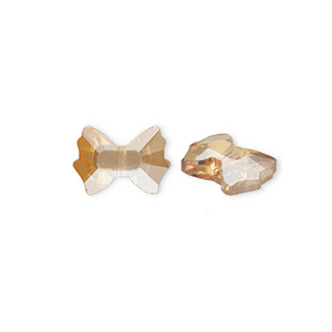 Perline sfaccettate fashion fiocco beige pesca-effetto perlato