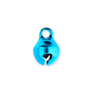 Ciondoli di metallo campanellini 6mm blu