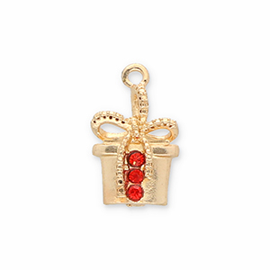 Ciondoli di metallo regalo oro-rosso
