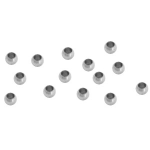 Componenti in acciaio inossidabile schiaccino 2,5 mm argento