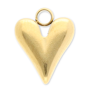 Ciondoli in acciaio inossidabile cuore oro