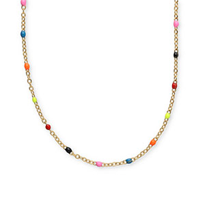 Collane in acciaio inossidabile multicolore neon-oro