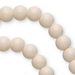 Perline di vetro 6 mm opaca crema pesca chiaro