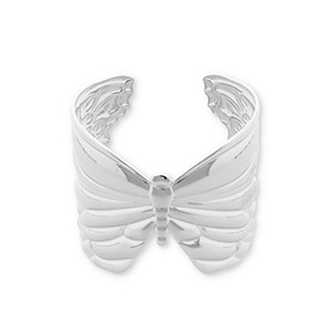 Bracciali in acciaio inossidabile bangle farfalla argento